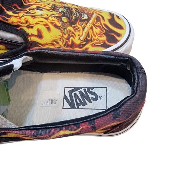 Vans Samurai Rising Slip-on Skater Shoe with Flames. Size 9.5. - Picture 5 of 15